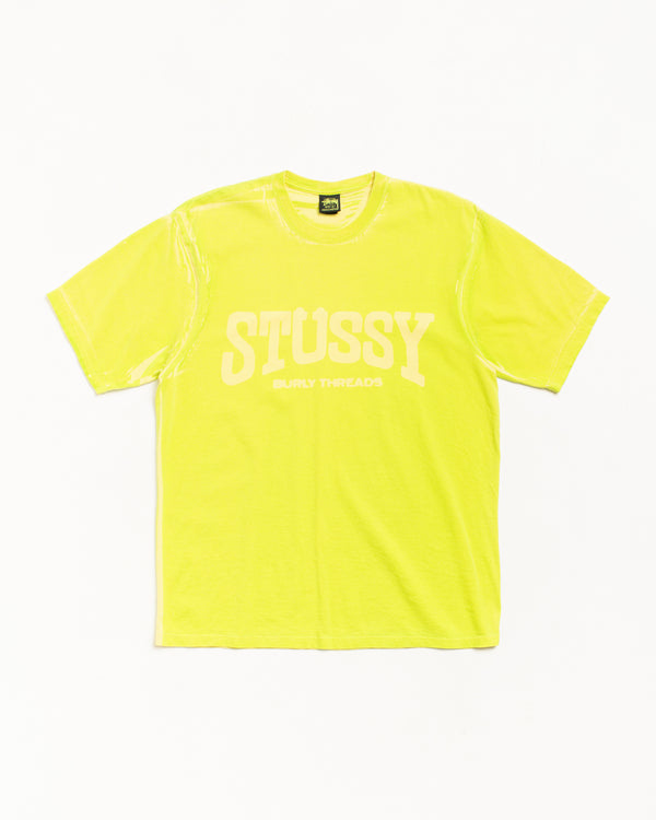 stüssy BURLY STONE WASHED TEE Lemon