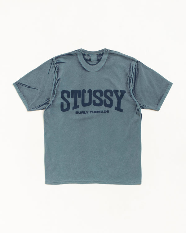 Stüssy BURLY STONE WASHED TEE Navy