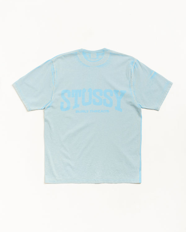 Stüssy BURLY STONE WASHED TEE Sky Blue