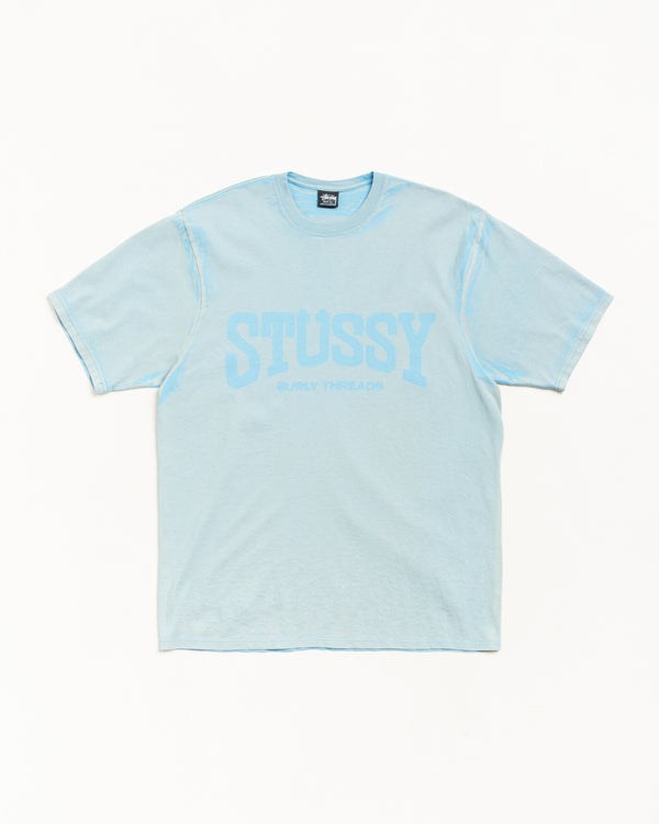 stüssy BURLY STONE WASHED TEE Sky Blue