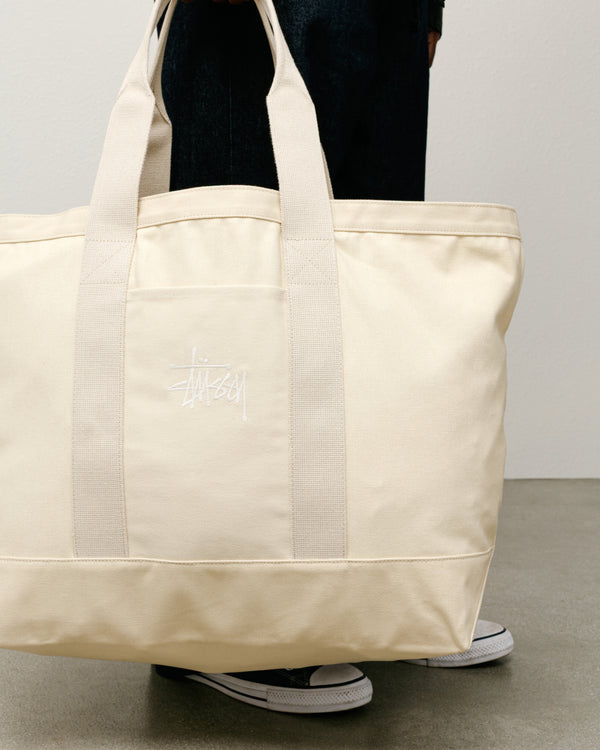 Stüssy CANVAS EXTRA LARGE TOTE Natural