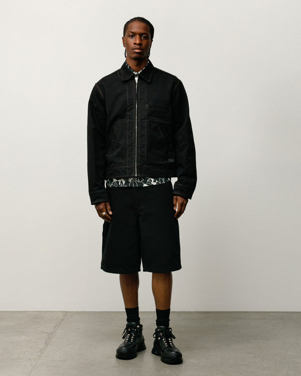 stüssy CANVAS WORK SHORT Black