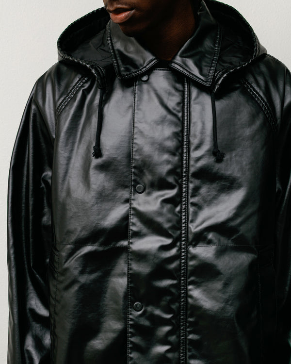 stüssy COATED FIELD COAT Black