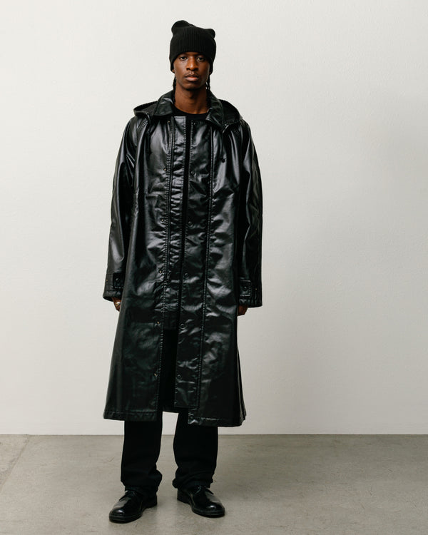 stüssy COATED FIELD COAT Black
