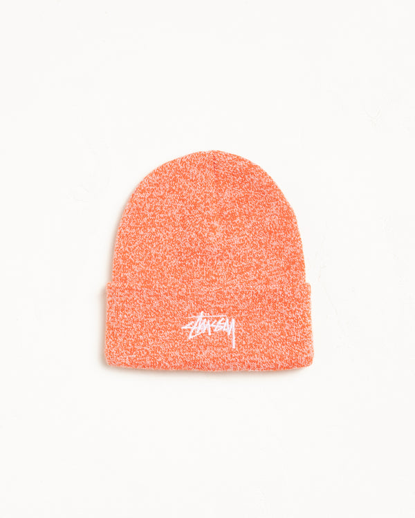 stüssy CUFF BEANIE STOCK Marled Orange