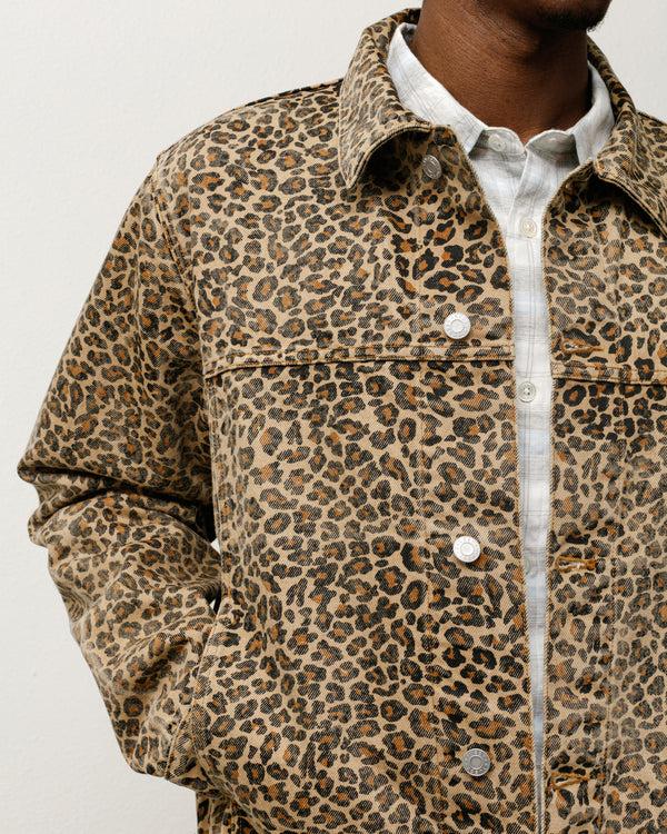 Stüssy DENIM TRUCKER JACKET Leopard