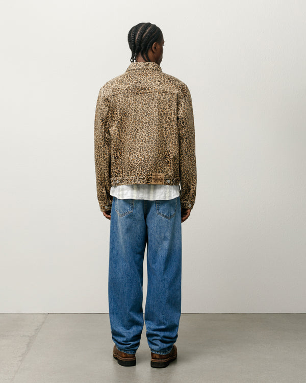 Stüssy DENIM TRUCKER JACKET Leopard
