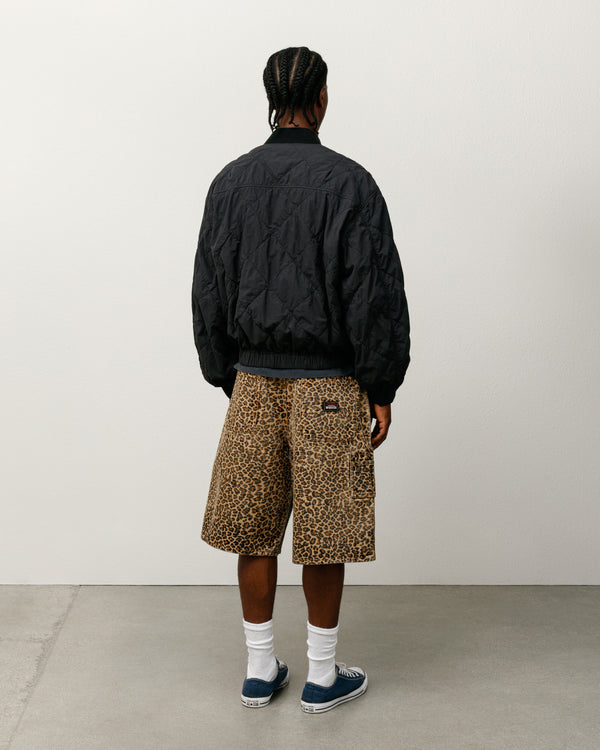 Stüssy DENIM WORK SHORT Leopard