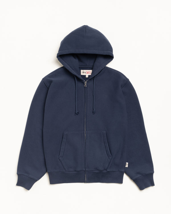 stüssy FLEECE ZIP HOODIE Navy