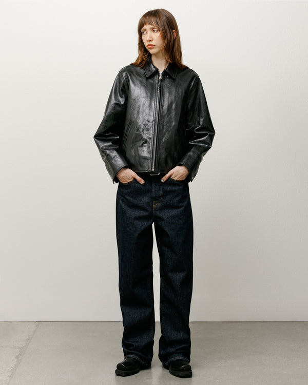 Stüssy GARAGE JACKET LEATHER Black