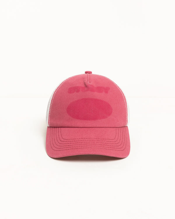 stüssy GHOST LOGO TRUCKER Red