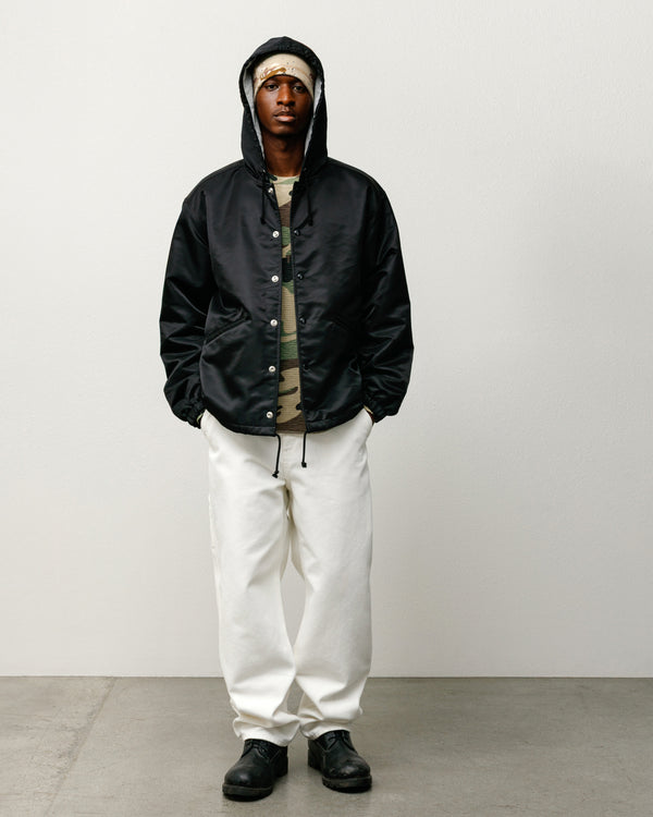 stüssy HOODED COACHES JACKET Black