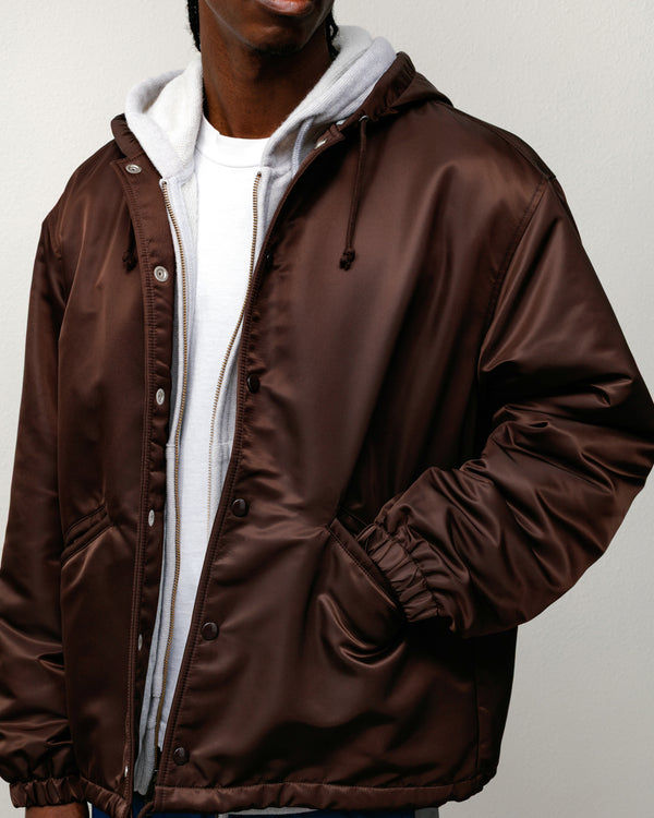 Stüssy HOODED COACHES JACKET Brown