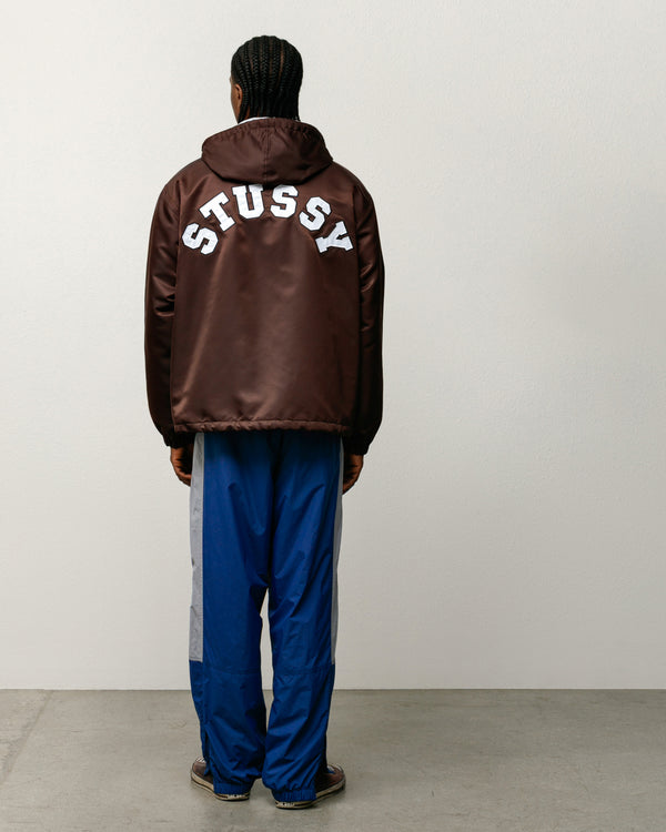 Stüssy HOODED COACHES JACKET Brown