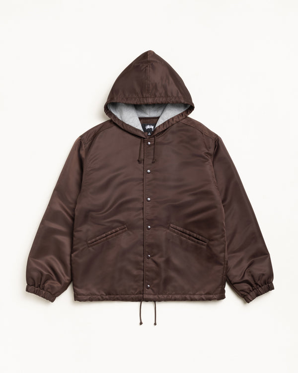 Stüssy HOODED COACHES JACKET Brown