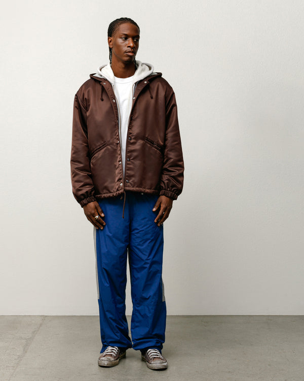 stüssy HOODED COACHES JACKET Brown