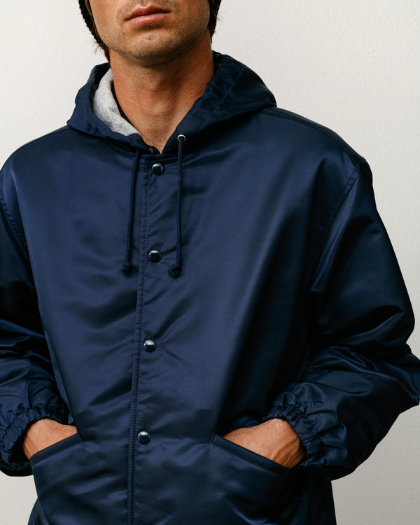 Stüssy HOODED COACHES JACKET Navy