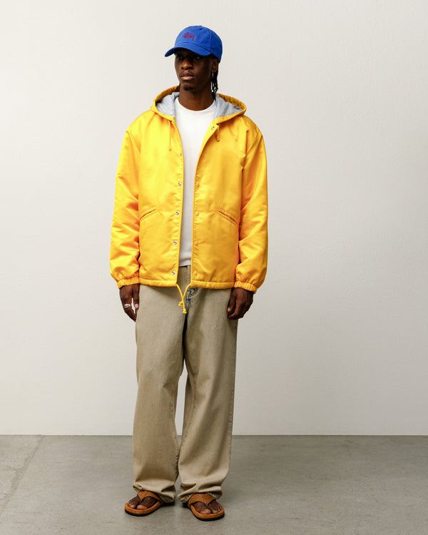 stüssy HOODED COACHES JACKET Yellow