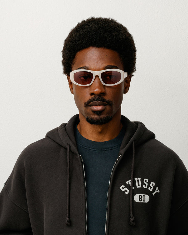 Stüssy LANDON SUNGLASSES Cream / Pink Lens