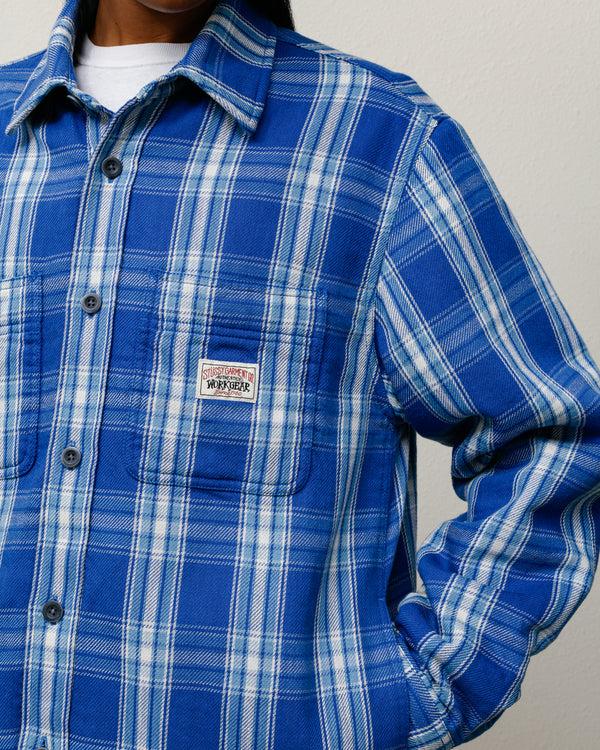 Stüssy LAU PLAID SHIRT JACKET Blue
