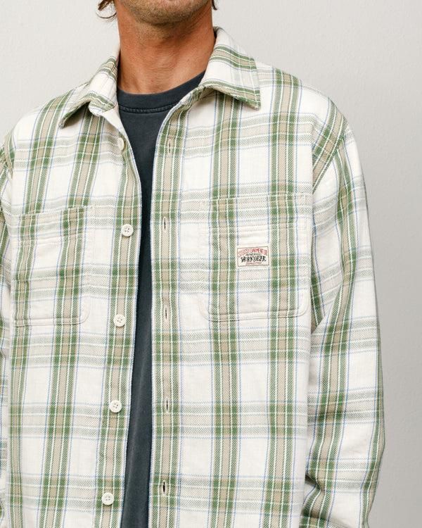 Stüssy LAU PLAID SHIRT JACKET Off White