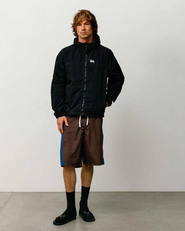 stüssy LIGHTWEIGHT HOODED JACKET Black