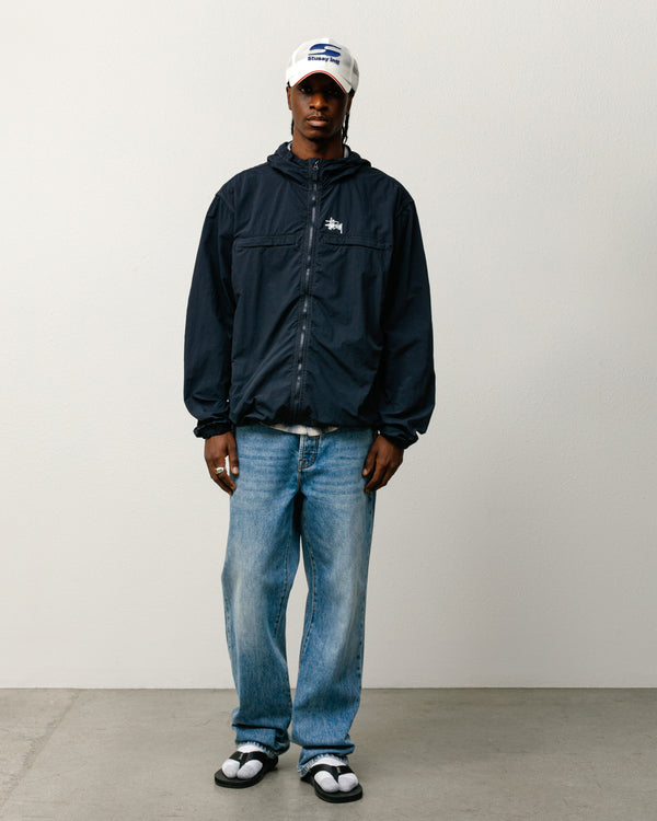 stüssy LIGHTWEIGHT HOODED JACKET Navy