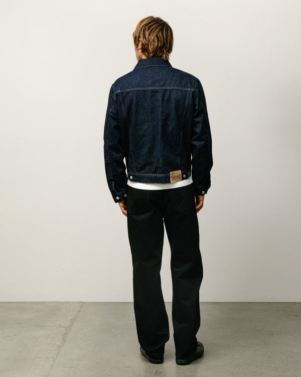 Stüssy LINED DENIM TRUCKER JACKET Rinsed Indigo