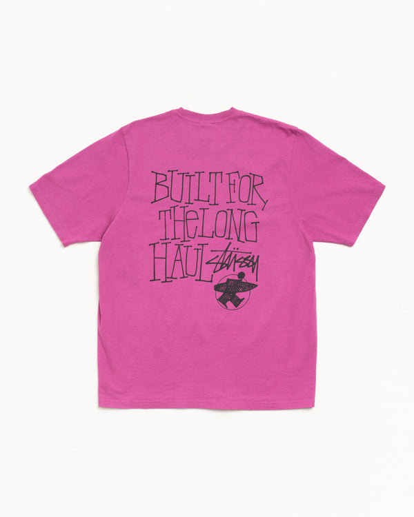 Stüssy LONG HAUL TEE PIGMENT DYED Berry
