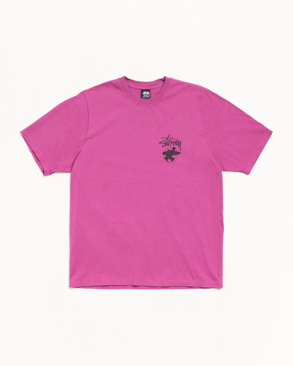 stüssy LONG HAUL TEE PIGMENT DYED Berry