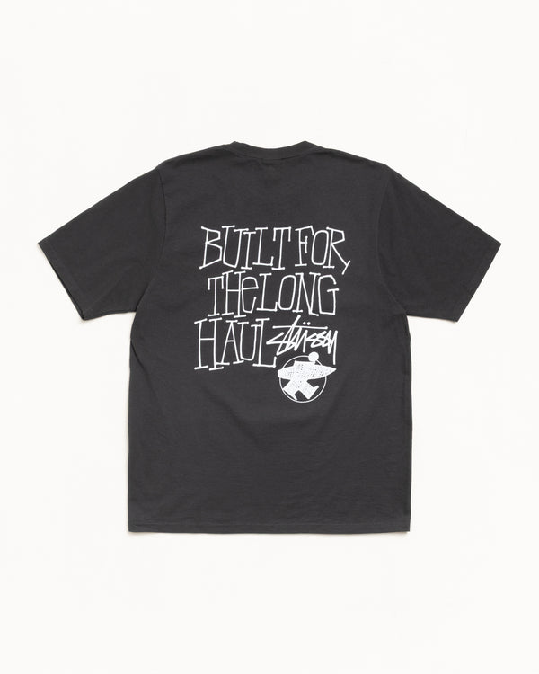 Stüssy LONG HAUL TEE PIGMENT DYED Faded Black