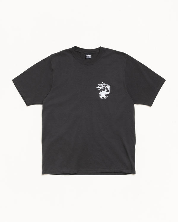stüssy LONG HAUL TEE PIGMENT DYED Faded Black