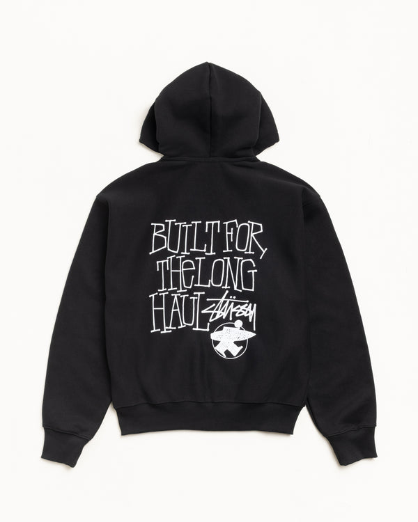 Stüssy LONG HAUL ZIP HOODIE Black