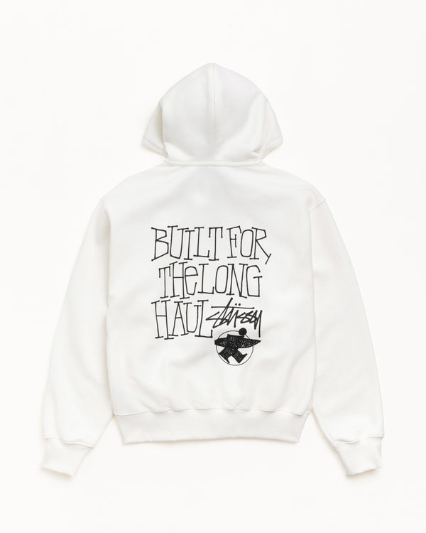 Stüssy LONG HAUL ZIP HOODIE Off White