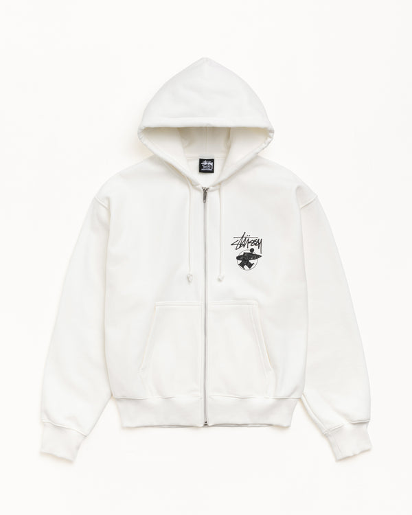 stüssy LONG HAUL ZIP HOODIE Off White