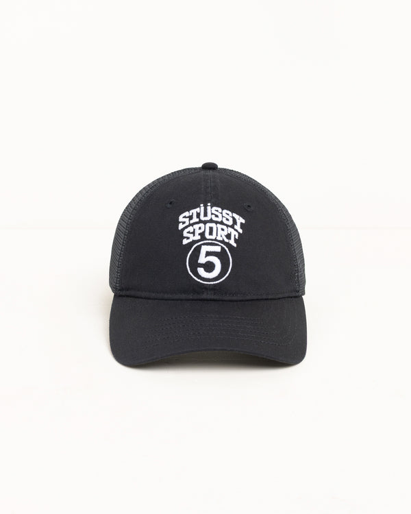 stüssy LOW PROFILE SPORT 5 STRAPBACK Black