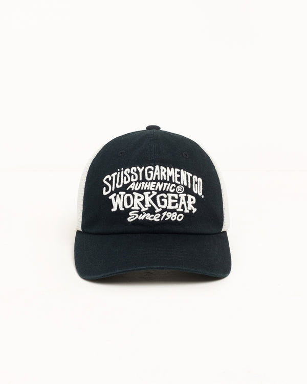 stüssy LOW PROFILE WORKGEAR STRAPBACK Black