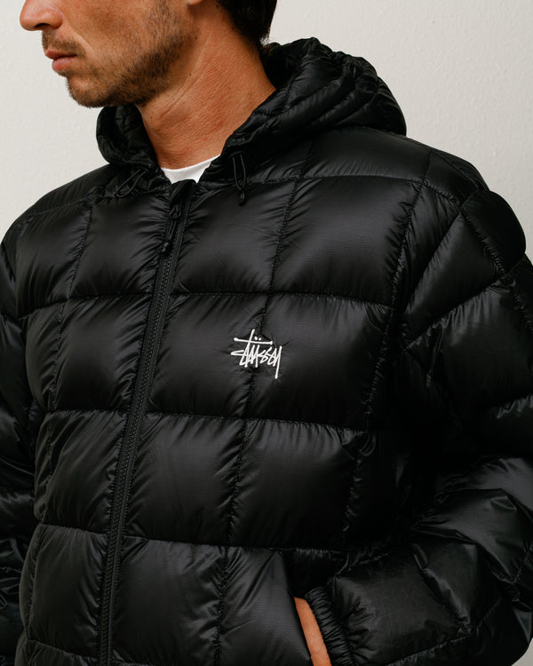 Stüssy MIDWEIGHT HOODED PUFFER Black