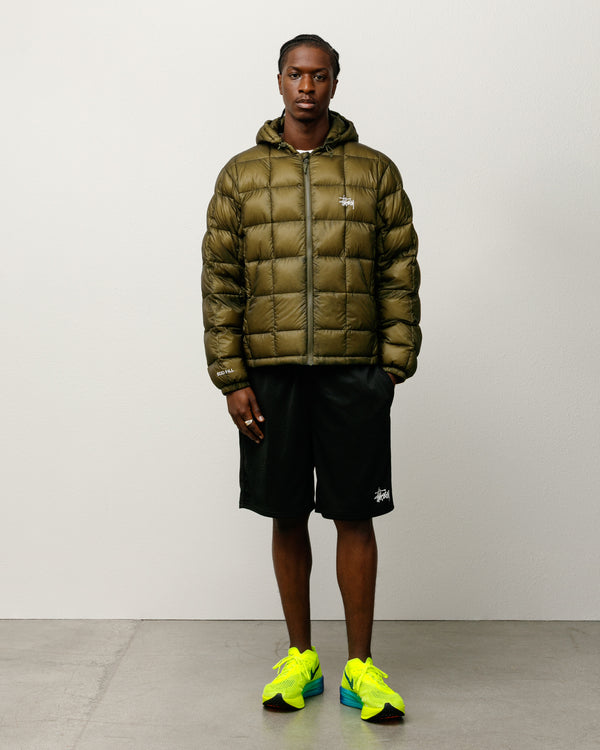 stüssy MIDWEIGHT HOODED PUFFER Olive