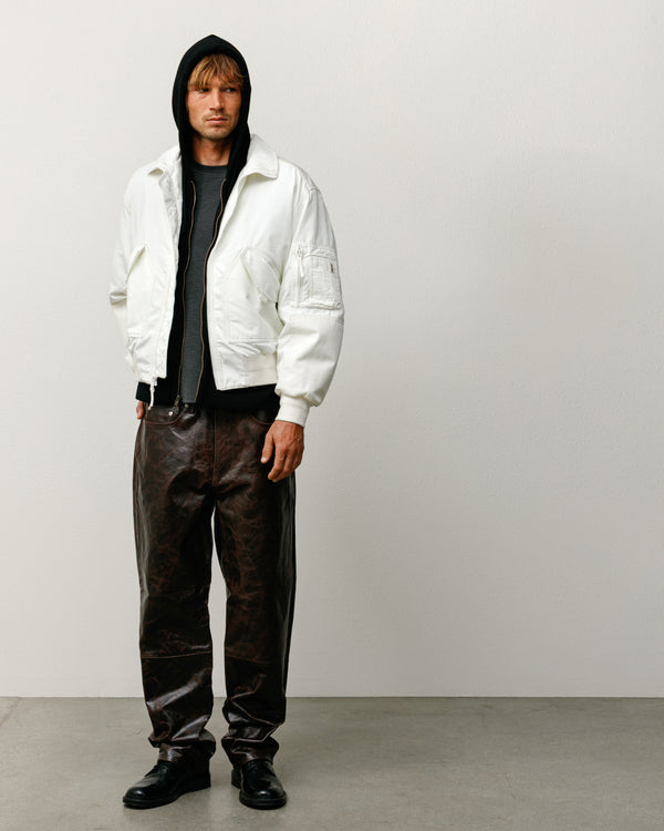 stüssy NEW CLASSIC PANT LEATHER Dark Brown