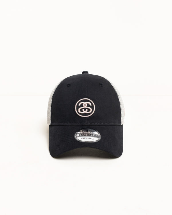 stüssy NEW ERA 9TWENTY SS LINK TRUCKER Night Black