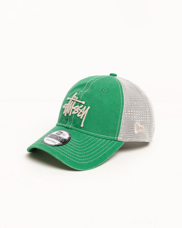 Stüssy NEW ERA 9TWENTY WASHED BASIC TRUCKER Green