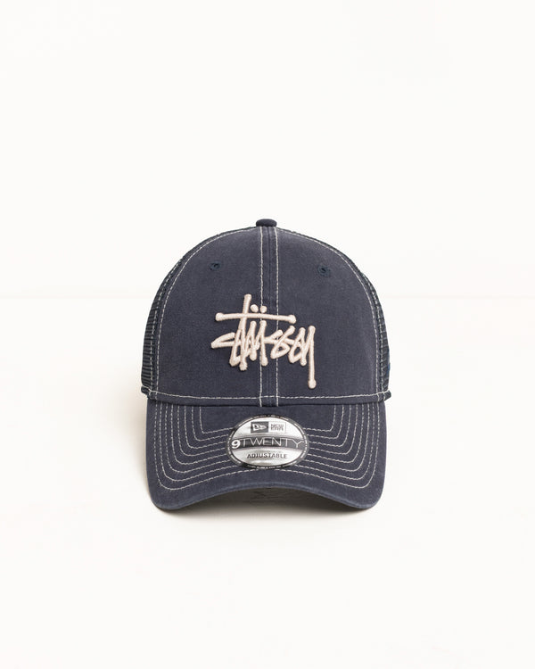 stüssy NEW ERA 9TWENTY WASHED BASIC TRUCKER Navy