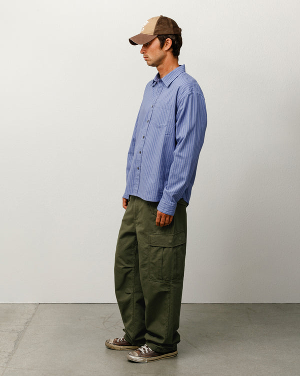 Stüssy OXFORD SHIRT Blue Stripe