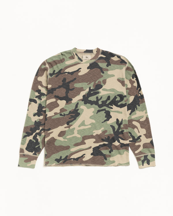 stüssy PIGMENT DYED LS THERMAL Camo