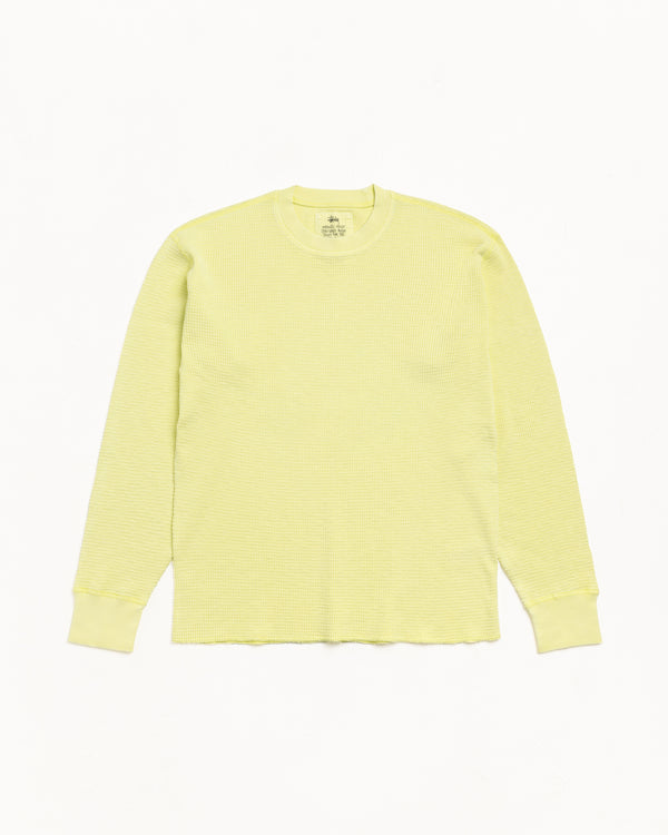 stüssy PIGMENT DYED LS THERMAL Lime
