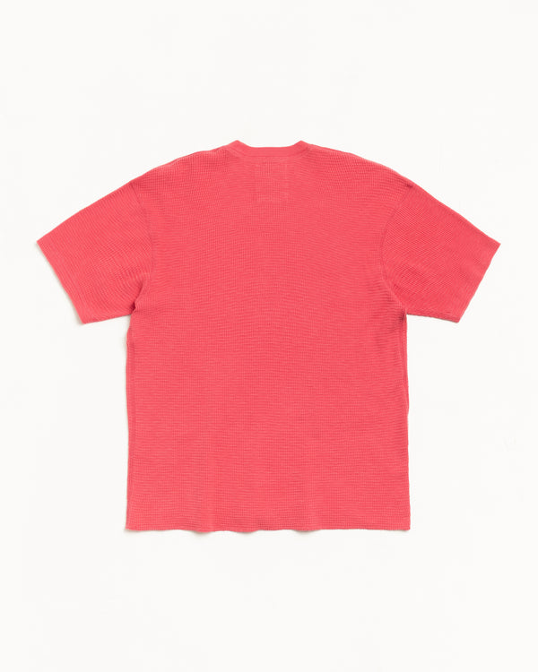Stüssy PIGMENT DYED SS THERMAL Washed Red
