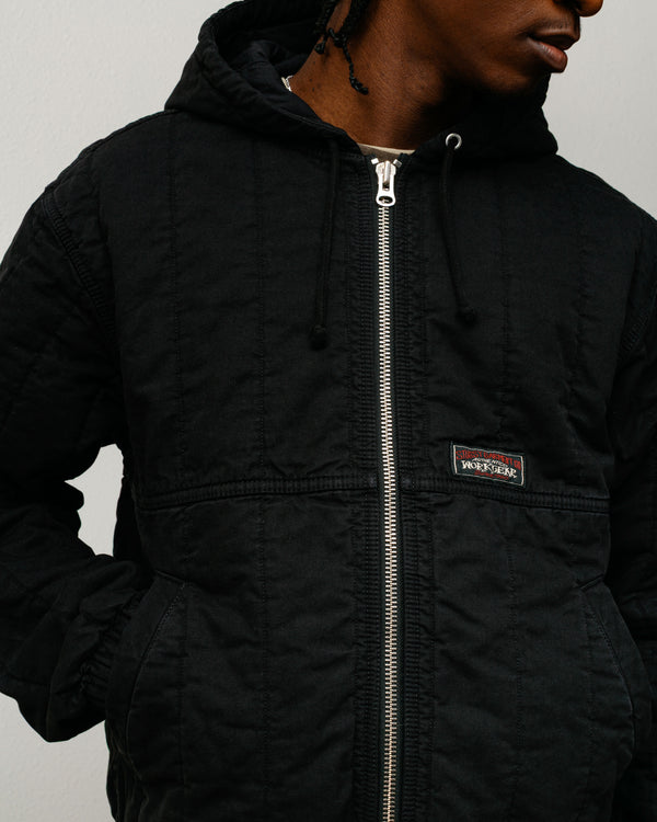 Stüssy QUILTED CANVAS WORK JACKET Black
