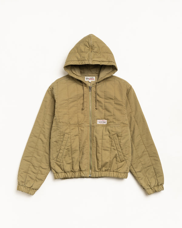 Stüssy QUILTED CANVAS WORK JACKET Olive