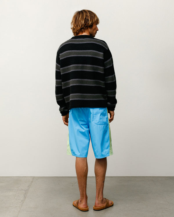Stüssy STRIPED WOOL SWEATER Black